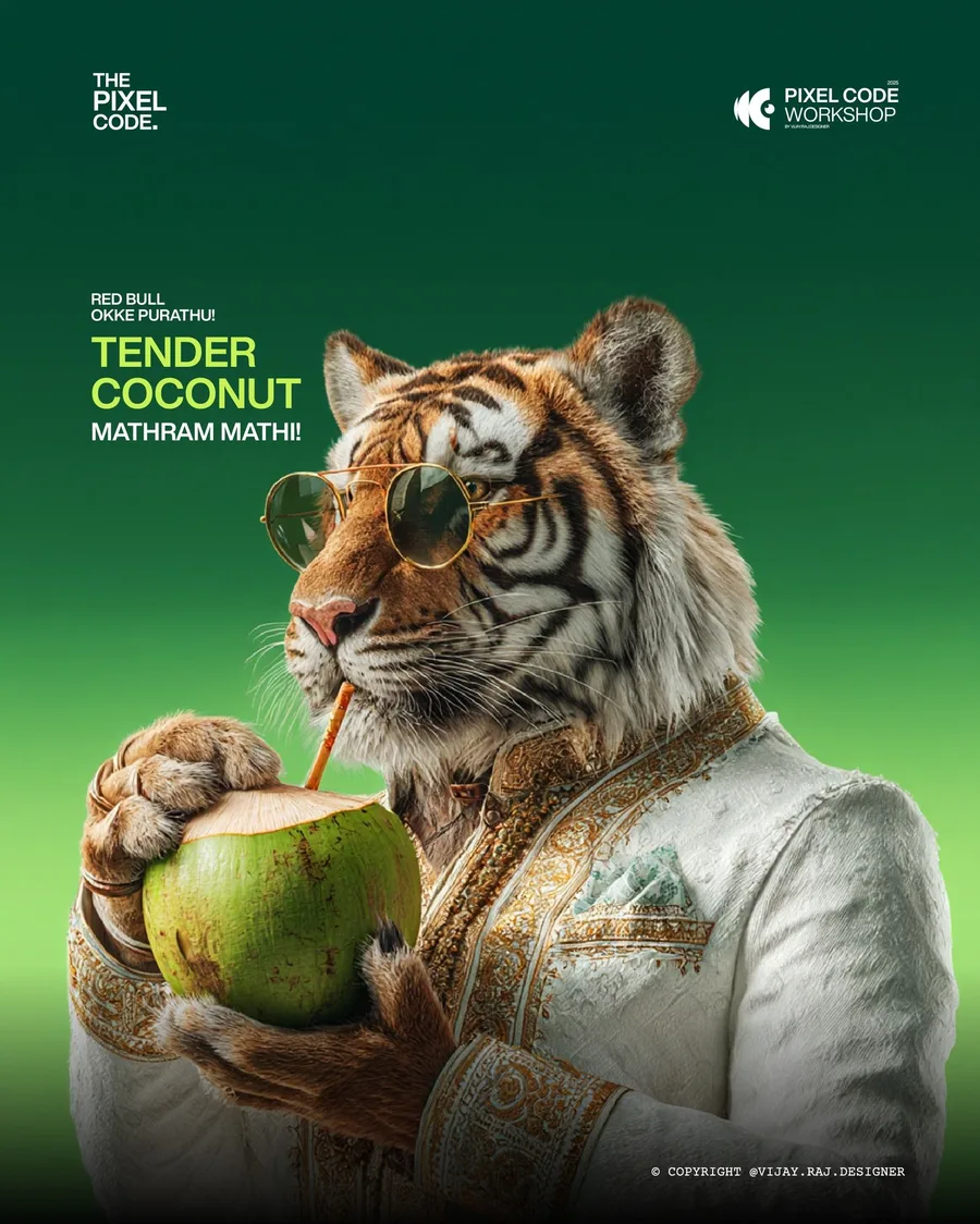 Tender coconut character ad