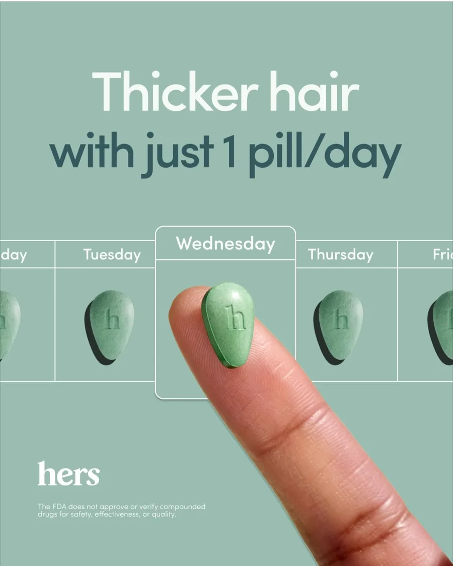 Hair supplement image ad